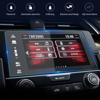 Avto GPS Navigacija Kaljeno Steklo Zaslona nadzorna plošča Zaslon Patron Pokrov Zaščitni Film Pribor Za Honda civic 2016-2022