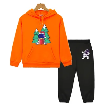 Astronavt Астронавт Hooded Določa Otroci Sweatshirts Boutique Oblačila Jeseni Runo Puloverji Suknjič Kawaii Anime Hoodies Fant Dekle