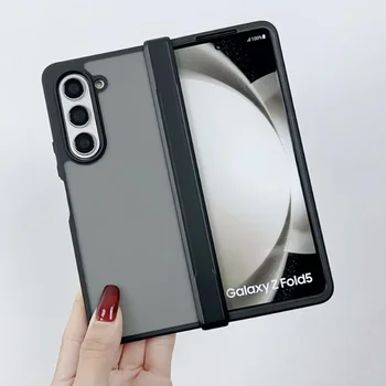 Za Samsung Galaxy Ž Krat 5 4 ZFold5 Primeru Koži Prijaznih Pregleden Tečaj All-inclusive Zložljiva Shockproof Zaščitno Mehko Pokrov