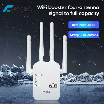 Dual-band 300MI WiFi Booster Brezžično Omrežje Domače Usmerjevalnik za Dolge razdalje, Wi-Fi Extender Ojačevalnik 802.11 N Wi Fi Signal Repeator