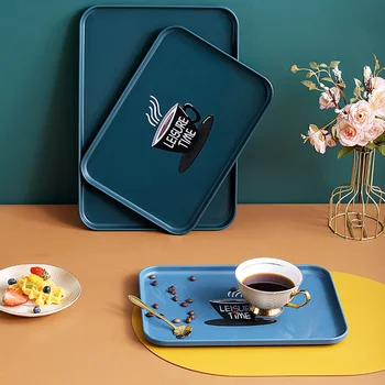 Evropski Jed Čaj Pladenj Luksuzni Moderne Tablice, Ki Služijo Hrane Plastični Pladenj Domači Kuhinji Bandeja Plastico Čaj Orodja Pribor