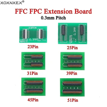 1PCS FPC FFC Prilagodljiv Ravno Kabel Podaljšek Odbor FPC Tok 0,3 mm Strehe 25 31 39 45 51 PIN Priključek za 0,3 mm