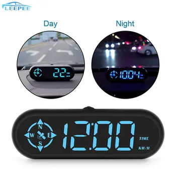 LEEPEE Heads Up Display LED HUD G9 Univerzalno Mini Z GPS, Kompas, merilnik Hitrosti prekoračitev hitrosti Alarm