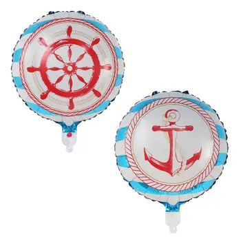 5pcs 18 inch Sidro Krmilo Folija Balone Helija, za Piratske Ladje Navtičnih Rojstni Okraski Zraka Globos Otroci Igrače Žogo