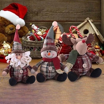 Snežak Jelena Obesek Dekor Santa Claus Lutka Vesel Božič Okraski Za Božično Darilo Lutka Božič Visi Drevo Ornament