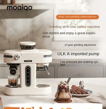 Moqiao K1 pol-avtomatski italijansko kavo Majhne koncentrirane mlečne pene Ameriški brušenje integrirano pralni 220V