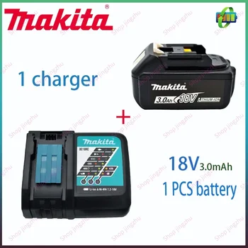 Makita-100% Prvotne Polnilna Moč Orodje, Baterije, Zamenljive LED Litij-ionska, 3.0 Ah 18V LXT BL1850B BL1860BL1840