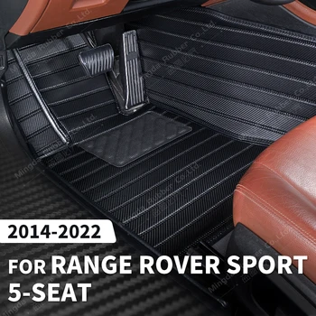 Ogljikovih Vlaken slog predpražnike Za Land Rover Range Rover Sport 5-Sedež 2014-2022 21 20 19 Stopala Preprogo Auto Dodatki Notranjost