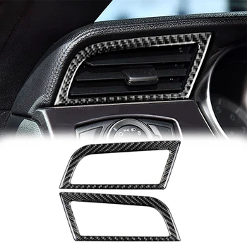 Za Ford Mustang 2015-2020 2pcs Avto Instrument Strani Air Outlet Okvir Plošča Pokrov Nalepke Trim Decals Auto Dodatki Notranjost