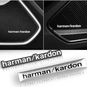 3D Aluminija Harman/Kardon Značko Emblem Avto Avdio Nalepke za Toyota Corolla Camry Rav4 Yaris Hilux Prius Avensis Auris Prado