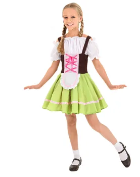 Fant je Oktoberfest Kostume nemško Bavarsko Pivo Dekle Kostum za Otroka Enotno Obleko