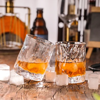 1pcs Ustvarjalne Ins Kristalno Steklo Ledenik Whisky Tujih Kozarec Vina Neto Mangrove Vzorec Vode Pokal Pivo Očala