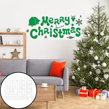 Božič Temo Matrica Božič Odtis Šablona Komplet za Diy Steno Umetnostne Obrti Projektov za Večkratno uporabo Elf Santa Predloge za Počitnice