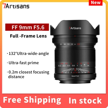 7artisans 9 mm F5.6 ASPH 132° Celotno sliko Kamere Objektiv Ultra širokokotnim Ultra-hitro Prime Za Nikon Z Canon RF E L Gori
