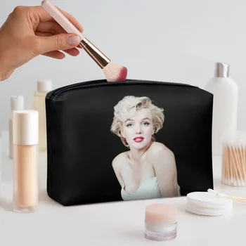 2023 Marilyn Monroe Tiskanje 3D patentna Zadrga Usnje Sklopka Ženske Torbe Kozmetični Pripomočki Ličila Vrečko Veliko Make Up Torbici Prenosni Torbici
