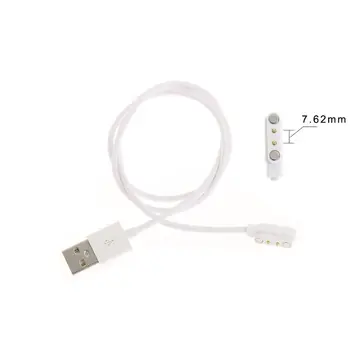 Magnetni Polnjenje prek kabla USB 2 Zatiči Razdalje 7.62 mm Napajalni Kabel Za Pametno Gledati