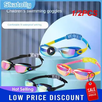 1/2PCS Strokovno Pisane Otrok Silikonski Plavalna Očala Anti Meglo UV Plavanje Očala Nepremočljiva Silikona Plavati Očala