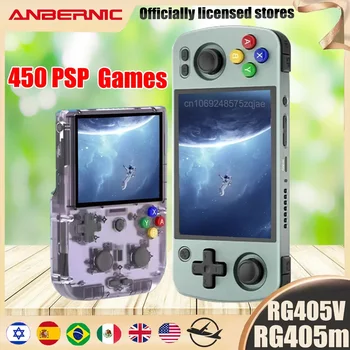 ANBERNIC RG405V RG405M Prenosni PS2 Ročno Igralno Konzolo, 4 Palčni IPS Zaslon na Dotik Unisoc Tiger T618 Android12 3DS PSP Igre 512G