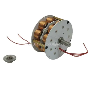 Multi-pole Tri-fazni AC Stalni Magnet Brushless Miniaturni dvoslojno Disk Generator z Železno Jedro