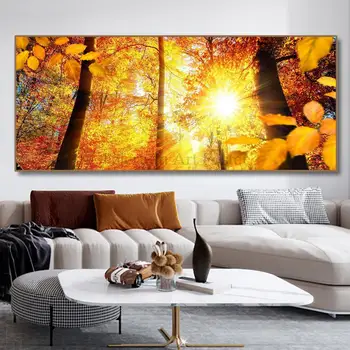 Jeseni Čudovito Pokrajino Stenske Plakate, Fotografije, Tiska Sodoben Nordijski Estetske Platno, Notranjost Slike Soba Dekoracijo