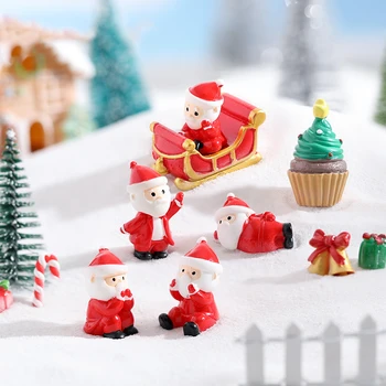Božič Smolo Namizni Okraski Mini Santa Claus Mikro Krajine Majhno Darilo Namizni Okras Doma Dekor