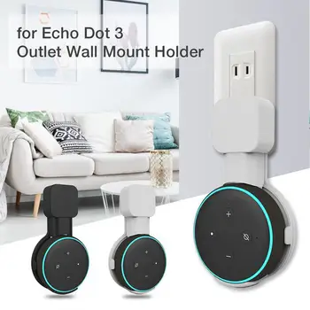 Vtičnice Steno Vesa Obešalnik za Alexa Echo Dot 3 Podporo 3. Stojalo Držalo Smart Zvočnik Prostora za Shranjevanje Pribor