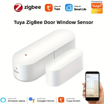 Tuya ZIgbee Vrata, Senzor, Detektor, Smart Wireless Okno Senzor za Avtomatizacijo Doma Scene Povezave v Realnem času Alarm Deluje z Alexa
