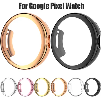 360 Polno Mehko Jasno TPU Screen Protector Primeru Za Google Pixel Watch Pregledno Zajema Pixel Watch Band Primere, Dodatki