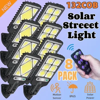 1-8 Pack Solarne Ulične Luči na Prostem Nepremočljiva Senzor Gibanja 3 Razsvetljavo Način LED Svetilka Sončne Energije za Razsvetljavo za Vrt Dekor