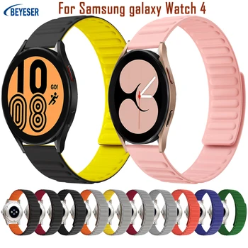 20 mm Univerzalni Silikonski Trak za Samsung Galaxy Watch4 40 44 mm Dihanje Zamenjava Zapestnica Manšeta za Klasično 42 46mm