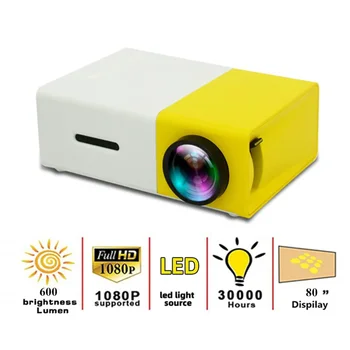YG300 LED Mini Projektor Podpira 1080P Proyector HDMI-USB Avdio Prenosni Home Media Video Predvajalnik Projetor