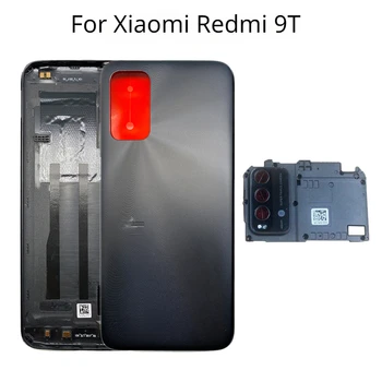 Zadnji Pokrovček za Xiaomi Redmi 9T, Pokrov Baterije, Zadnja Vrata Stanovanja Primeru s Kamero Okvir, Objektiv Nadomestne Dele, Novo