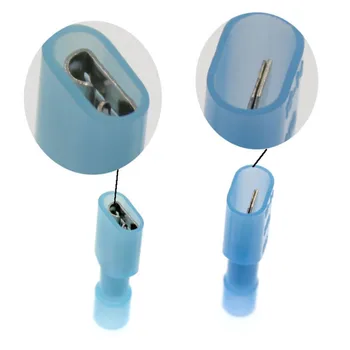FDFN2-250 MDFN2-250 Azul transparente Totalmente Isolado Lopata Cravar Conectores Elétricos Masculino & Feminino