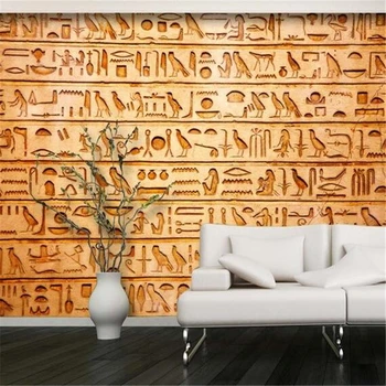 beibehang po Meri Foto Ozadja, 3D ptic Egiptovski olajšave freske TV luči dnevna soba, spalnica kavč ozadje zidana ozadje