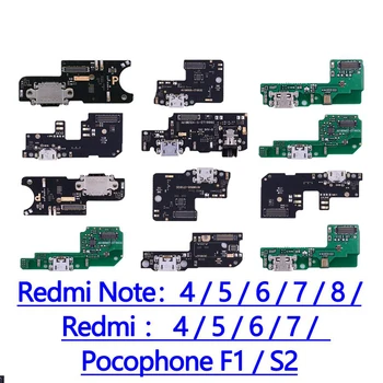 Polni Priključek Odbor Deli Flex Kabel Z Mikrofonom Priključek Za XiaoMi PocoPhone F1 Redmi Opomba 8 7 6 5 Pro Plus 7A, 6A S2