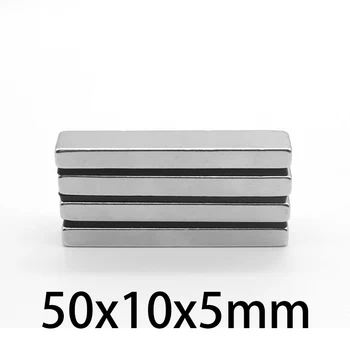 50x10x5mm Močno Stanja Magnetom iz Redkih Zemelj N35 Pravokotne Neodymium Magneti 50mmx10mmx5mm Blok Magnet Močan 50*10*5 mm