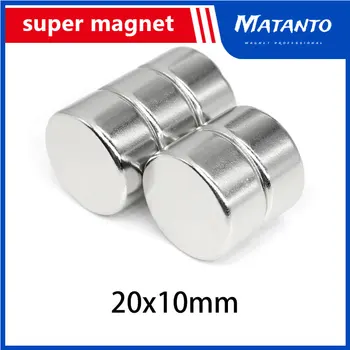 2/5/10/15/20PCS 20x10 Krog Močno Močno Magnetno Magneti N35 Magnetom iz Redkih Zemelj 20x10mm Stalno Neodymium Magnetom 20*10 mm