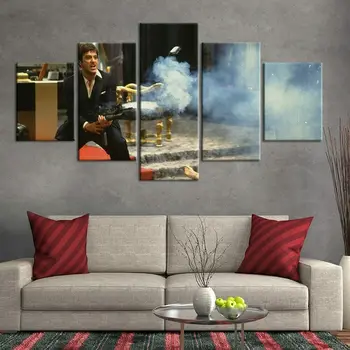 5 Plošči Al Pacino Scarface Film Film Platno Sliko Wall Art HD Tiskanja 5 Kos Slike Plakat Doma Dekor Ni Uokvirjena Slike