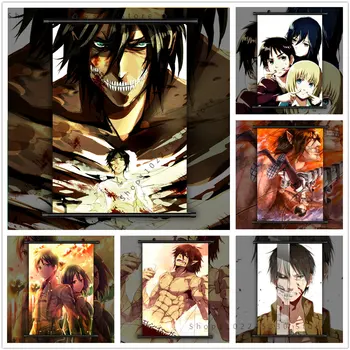 Boho Slog Anime Napad Na Titan Wall Art Platno Slikarstva, Fotografije, Poster Tiskanje Dnevna Soba Dekor Doma Dekoracijo