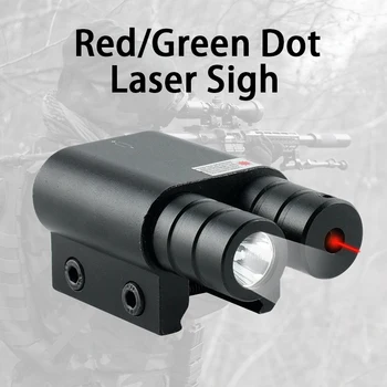 Rdeče/Zeleno Piko Laser Pogled Pištolo Airsoft Puško Pribor 20 mm Železniškega Gori Lov Taktično Kompaktna Svetilka Laser Pogled