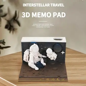 3D Memo Pad,2024 Koledar Izletov Memo Pad,Ustvarjalni Mizi Koledar DIY Ugotavlja, Beležnica,3D Beležnica Papir Kiparstvo Darilo,3D Art Koledar