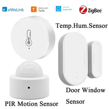 Tuya/eWelink Zigbee Smart Temperatura & Vlažnost Senzor / Mini PIR Senzor Gibanja / Vrata, Okna Detektor Nadzor Preko Pametnega Življenja