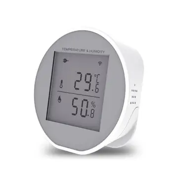 Tuya WIFI Temperatura Vlažnost Senzor Zaprtih Termometer, Higrometer Detektor Smart Življenje Daljinski upravljalnik Podpira USB Pogon