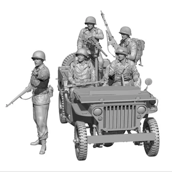 1/35 Obsega Smolo Slika Sestavljanje modelov Komplet NAS Pehote in Vojaška Policija 5 Ljudi (brez Jeep) Nesestavljeni in Unpainted 907
