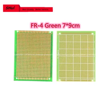 2pcs 7X9cm FR4 Eno Stran PCB Prototip Univerzalno Preizkusa Tiskano Vezje Epoksi Steklenimi Vlakni FR-4 Zelena 7*9 cm
