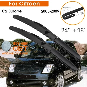 Avto Metlice Za Citroen C2 Evropi 2003-2009 Vetrobransko steklo Gume Silicij Ponovno Prednje Okno Metlice 24