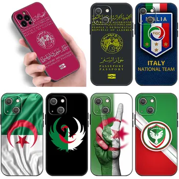 Alžirski Alžirija Potni list, ki velja Za Apple iPhone 13 12 Mini 11 Pro Max 7 8 XR X XS MAX 6 6S Plus 5 5S SE 2020 Črni Pokrov Primeru