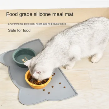 Pet Silikonski Hrane Mat Prenosni Nepremočljiva Neprepustnih Non-Slip Hranjenje Preproge Skledo Pad Blazina za Mačke, Psi Pet Elementov