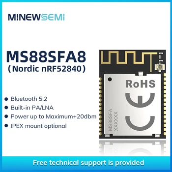 MinewSemi PA modul Bluetooth Low Energy nRF52840 MS88SFA8 Low-power Long Range Bluetooth 5.2 BLE Modul z IPEX Antena