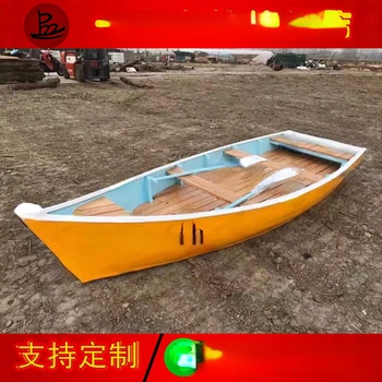 Po meri: leseni čoln krajine čoln dekoracijo dve opozoril majhni leseni čoln krajinsko rekvizitov, ki kažejo, starinsko masivnega lesa fazi
